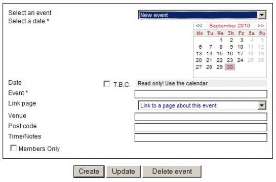 Calendar window