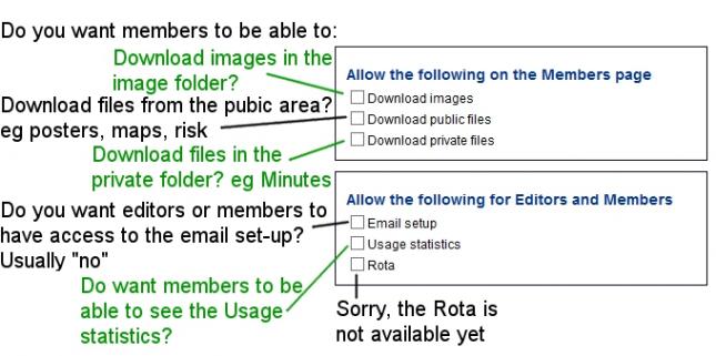 Control file - member privileges