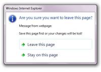 Abandonning the page