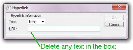 Delete any text in the URL