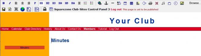 The new sub menu in the Members\' area