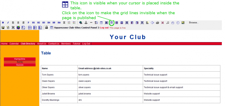 How to toggle border visibility