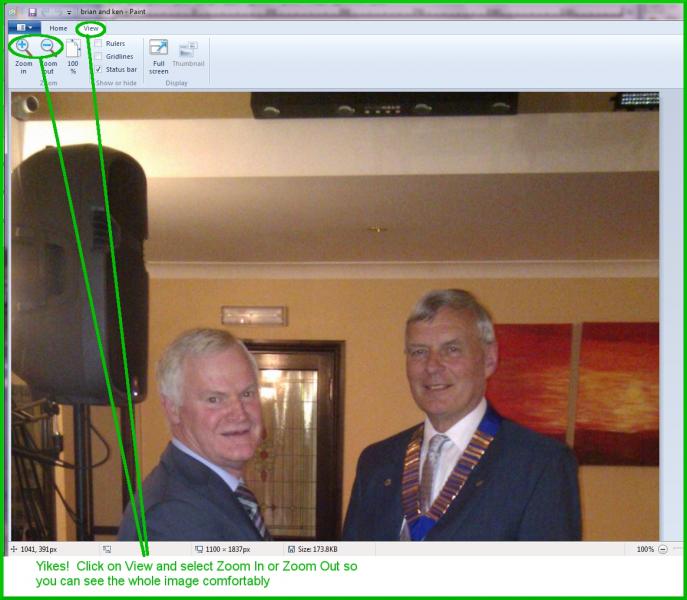 Adjust the view Adjust the view