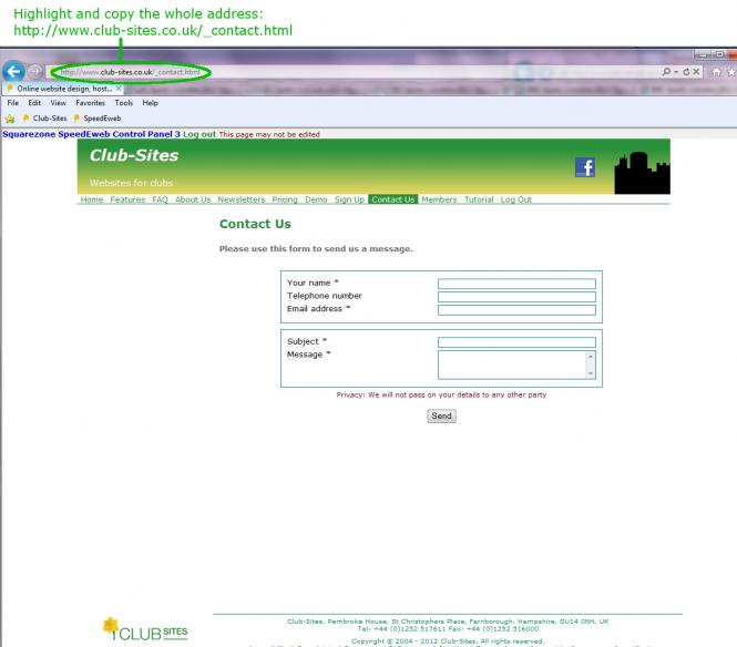 Contact Us page