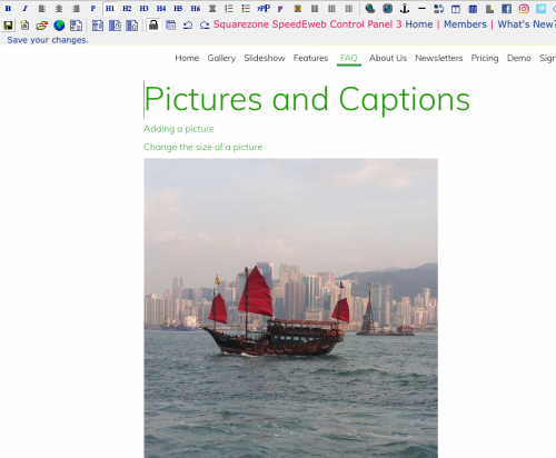 FAQ adding a picture - after saving