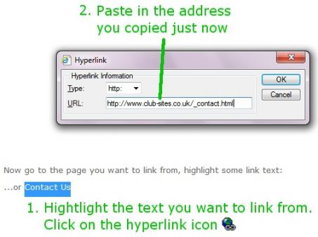 Paste the contact us address