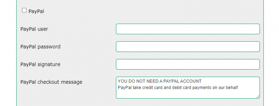 PayPal API control file entries