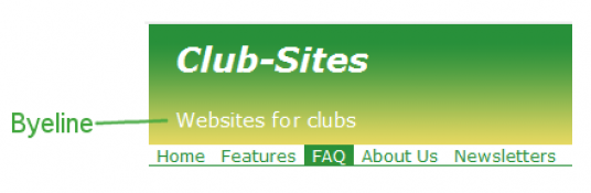 A website byeline