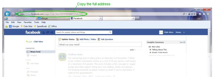 facebook screen
