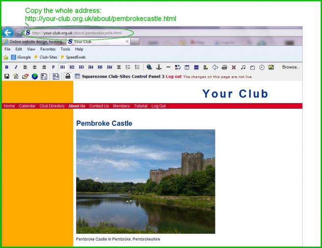 Creating an internal hyperlink