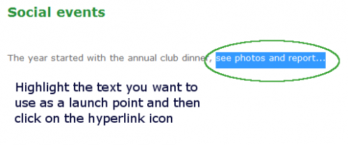 Launch point text