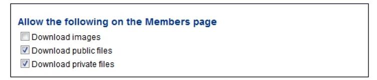 Member privileges in the Control File