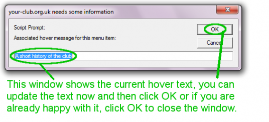 Rename menu hover text illustration